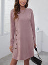 Round Neck Long Sleeve Mini Dress - V.I.P Digital Presence