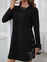 Round Neck Long Sleeve Mini Dress - V.I.P Digital Presence