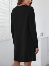Round Neck Long Sleeve Mini Dress - V.I.P Digital Presence