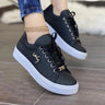 Round Toe Lace Up Sneakers - V.I.P Digital Presence