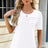 Ruched Round Neck Short Sleeve T-Shirt - V.I.P Digital Presence