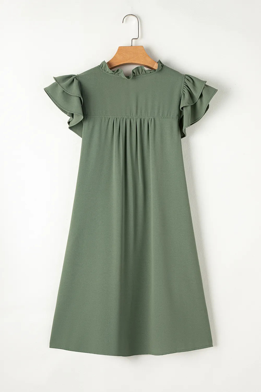 Ruffled V-Neck Cap Sleeve Mini Dress - V.I.P Digital Presence