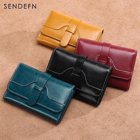 Sendefn  Wallet-female Short Women's Hasp Women Purse Split Leather With Coin Pocket Mini - V.I.P Digital Presence