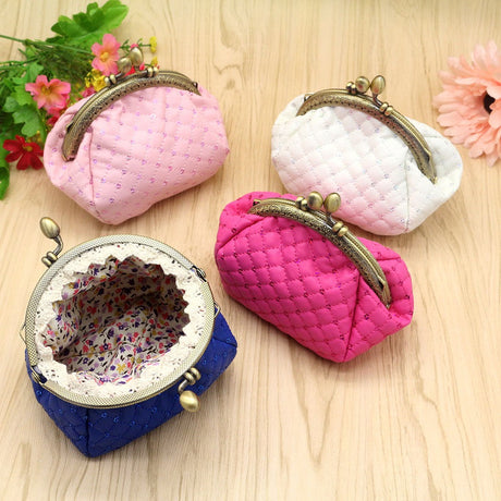 Sequin zero wallet, diamond grid coin bag, lipstick storage, small bag, mouth gold bag - V.I.P Digital Presence