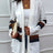 Shiny Color Block Open Front Cardigan - V.I.P Digital Presence