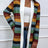 Shiny Color Block Open Front Cardigan - V.I.P Digital Presence