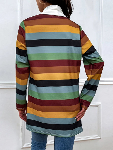 Shiny Color Block Open Front Cardigan - V.I.P Digital Presence