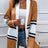 Shiny Color Block Open Front Cardigan - V.I.P Digital Presence