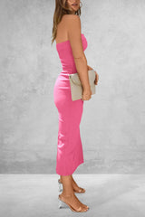 Slit Tube Midi Dress - V.I.P Digital Presence