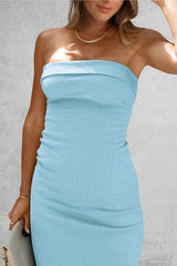 Slit Tube Midi Dress - V.I.P Digital Presence