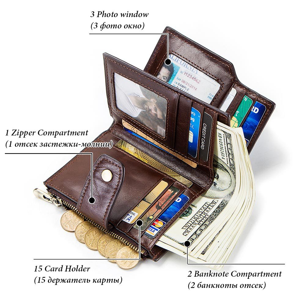 Smart Anti-Lost Wallet Men's Leather Wallet RFID Anti-theft Brush Coin Purse Bluetooth Link Multifunctional - V.I.P Digital Presence
