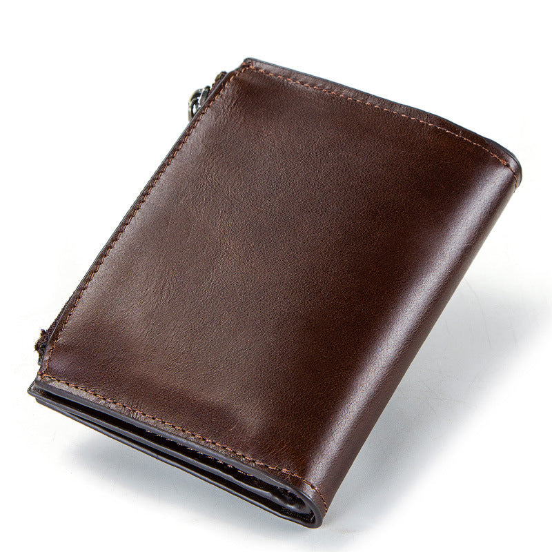 Smart Anti-Lost Wallet Men's Leather Wallet RFID Anti-theft Brush Coin Purse Bluetooth Link Multifunctional - V.I.P Digital Presence