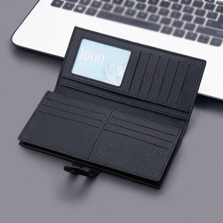Snap Wallet Men's Long Button Trend Brand Wallet College Student Niche Design Wallet Large Capacity Men's And Women's - V.I.P Digital Presence