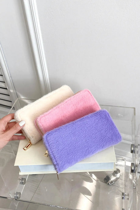 Solid Color Fluff Rectangle Wallet - V.I.P Digital Presence