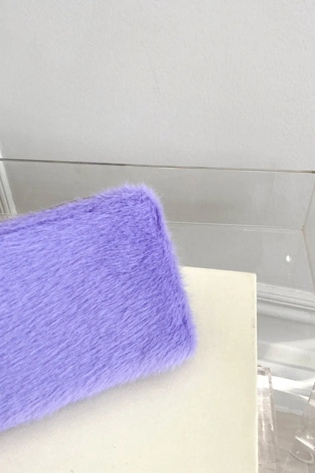 Solid Color Fluff Rectangle Wallet - V.I.P Digital Presence