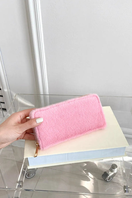 Solid Color Fluff Rectangle Wallet - V.I.P Digital Presence