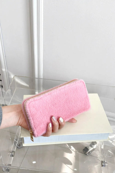 Solid Color Fluff Rectangle Wallet - V.I.P Digital Presence