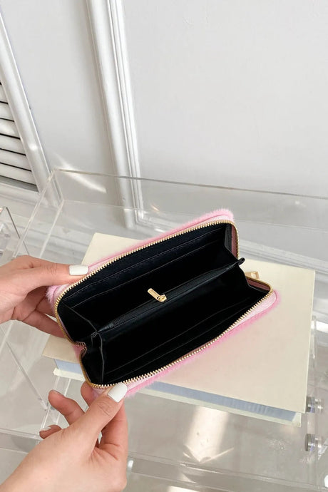 Solid Color Fluff Rectangle Wallet - V.I.P Digital Presence
