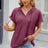 Solid color hooded button loose short sleeved T-shirt top for women - V.I.P Digital Presence