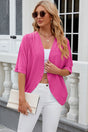 Solid color mid sleeved cardigan knitted cardigan jacket air-conditioned sweater - V.I.P Digital Presence