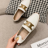 Spring and Autumn New British Style Small Leather Shoes Commuting Work Shoes Flat Flat Single Shoes - V.I.P Digital Presence