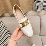 Spring and Autumn New British Style Small Leather Shoes Commuting Work Shoes Flat Flat Single Shoes - V.I.P Digital Presence