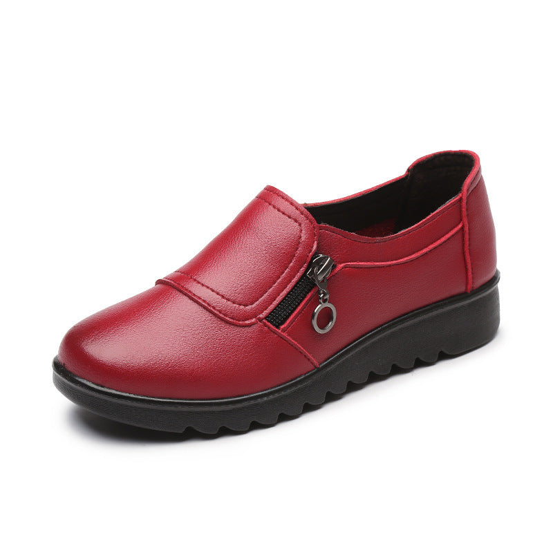 Spring and Autumn New Women's Leather Shoes Grandma Shoes Elderly Shoes - V.I.P Digital Presence