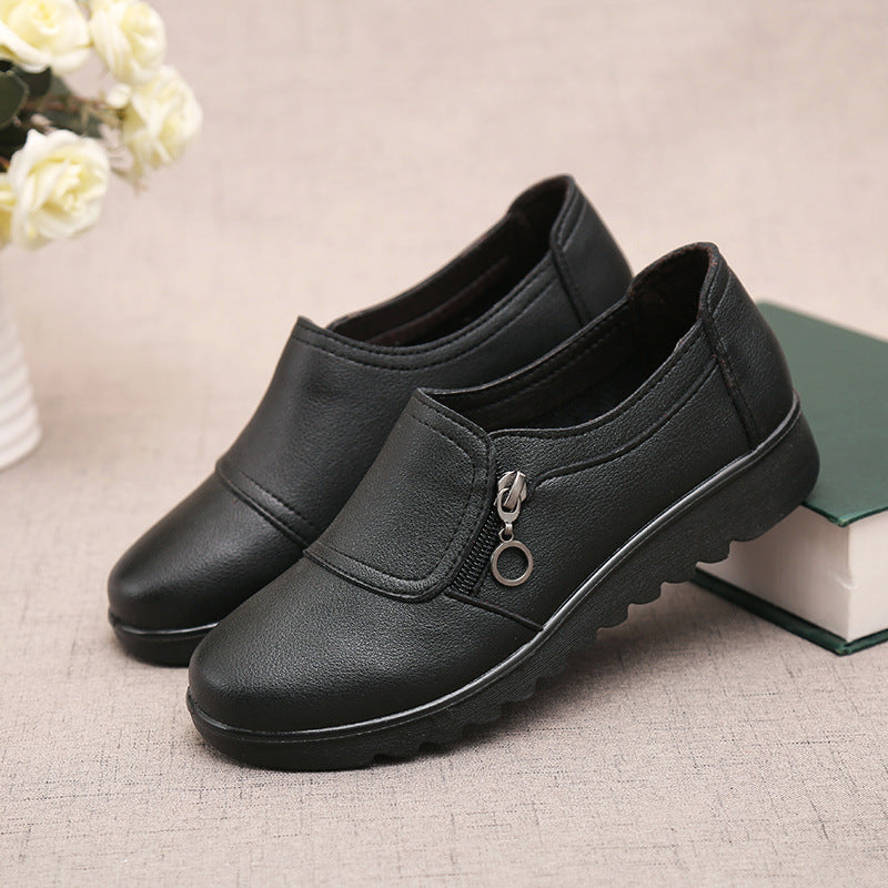 Spring and Autumn New Women's Leather Shoes Grandma Shoes Elderly Shoes - V.I.P Digital Presence