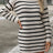 Striped Mock Neck Long Sleeve Mini Dress - V.I.P Digital Presence