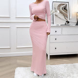 Striped T-shirt Butt Skirt Set - V.I.P Digital Presence