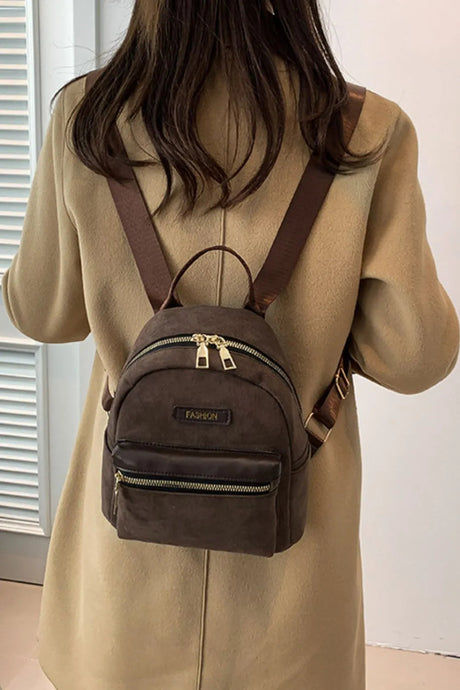 Suede Adjustable Strap Backpack Bag - V.I.P Digital Presence