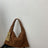 Suede woven tote bag simple and fashionable handbag underarm single shoulder bag large capacity suction buckle - V.I.P Digital Presence