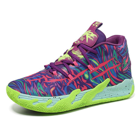 Three ball, third-generation purple MB.03 men's and women's indoor and outdoor shock-absorbing and anti slip basketball shoes - V.I.P Digital Presence