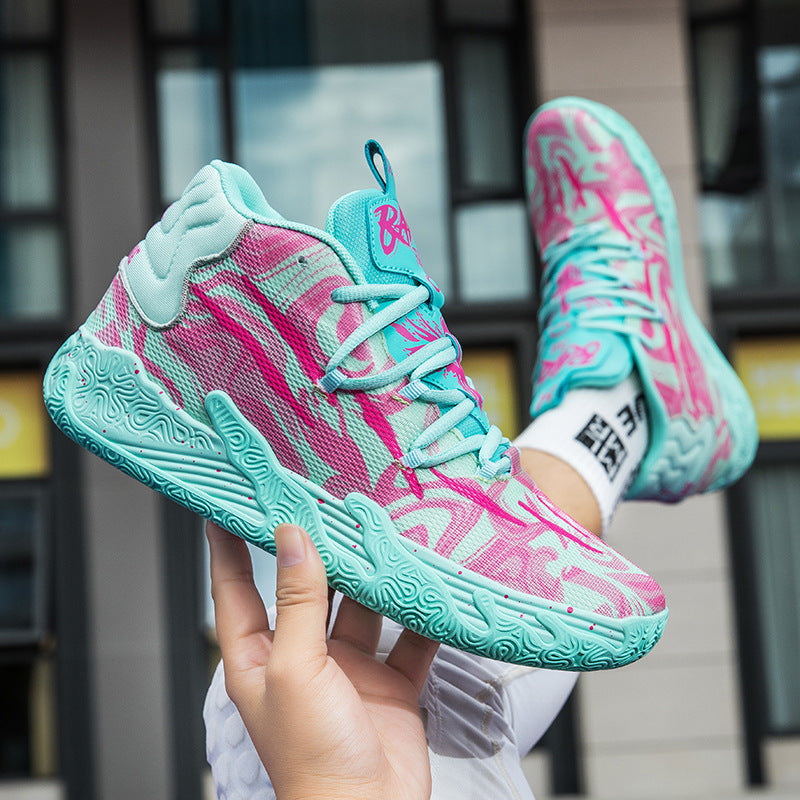 Three ball, third-generation purple MB.03 men's and women's indoor and outdoor shock-absorbing and anti slip basketball shoes - V.I.P Digital Presence