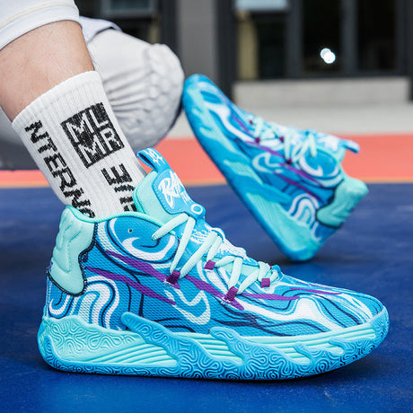 Three ball, third-generation purple MB.03 men's and women's indoor and outdoor shock-absorbing and anti slip basketball shoes - V.I.P Digital Presence