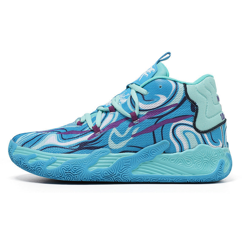 Three ball, third-generation purple MB.03 men's and women's indoor and outdoor shock-absorbing and anti slip basketball shoes - V.I.P Digital Presence