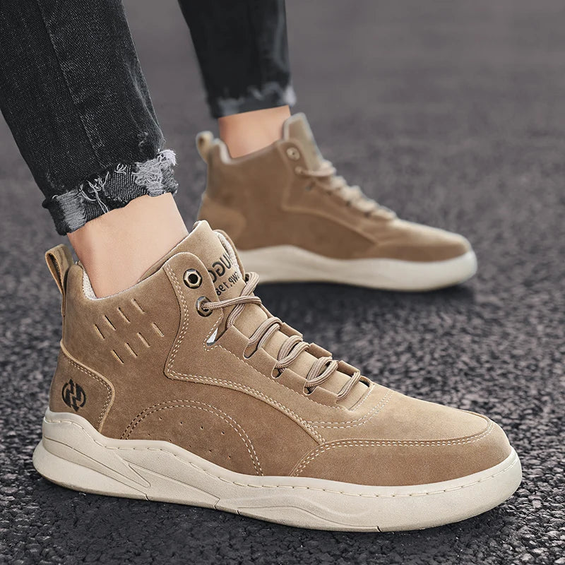 Tooling Boots Fashion Casual Sport Mans Shoe Students Four Seasons High Top Round Toe Wear-resistant Outdoor Desert Driving Boot - V.I.P Digital Presence