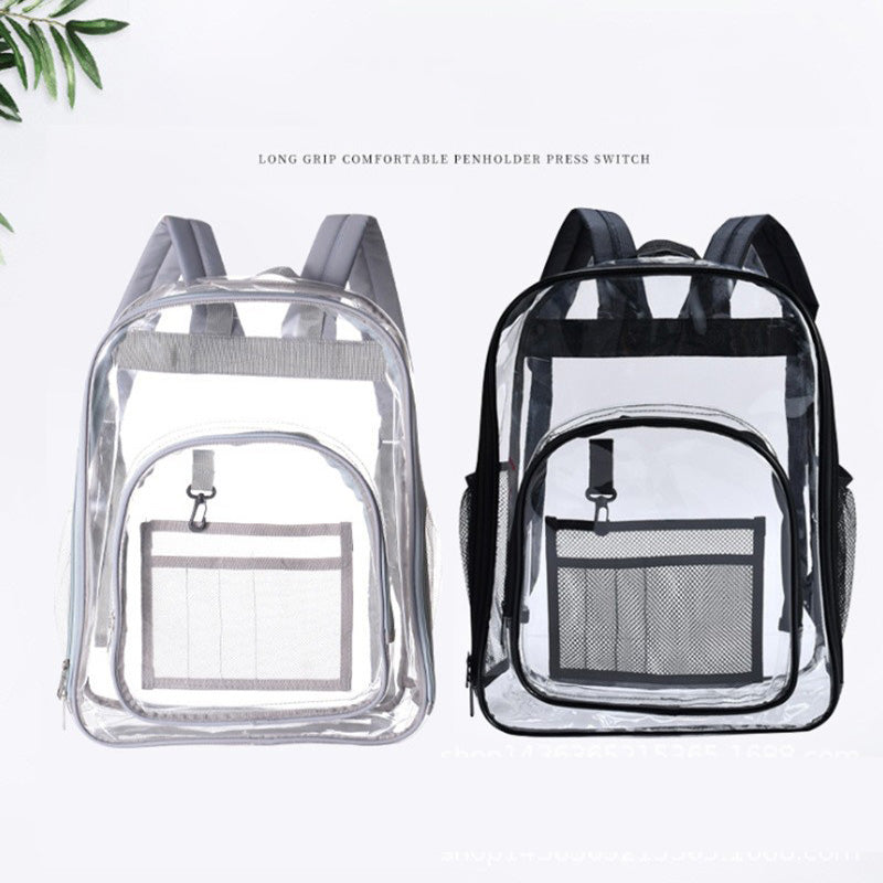 Sac à Dos Transparent PVC - Grande Capacité - Pour école Ou étudiant - Neuf