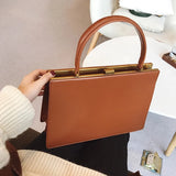 Vintage Big Clip Women Handbags Designer Casual Female Large Capacity Tote Luxury Pu Leather Handbag Ladies Fashion Purses - V.I.P Digital Presence