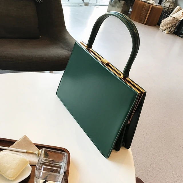 Vintage Big Clip Women Handbags Designer Casual Female Large Capacity Tote Luxury Pu Leather Handbag Ladies Fashion Purses - V.I.P Digital Presence