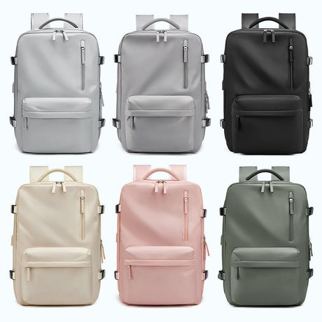 Waterproof 18 Inch Laptop Backpacks School Bags with usb Dily Life Vintage Unisex Leather Student Backpack for Men - V.I.P Digital Presence