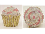 Women Blue Cupcake Evening Bag Crystal Clutch Purses Wedding Bridal Rhinestone Handbag Party Minaudiere Bag - V.I.P Digital Presence