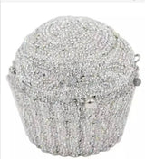 Women Blue Cupcake Evening Bag Crystal Clutch Purses Wedding Bridal Rhinestone Handbag Party Minaudiere Bag - V.I.P Digital Presence