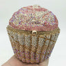Women Blue Cupcake Evening Bag Crystal Clutch Purses Wedding Bridal Rhinestone Handbag Party Minaudiere Bag - V.I.P Digital Presence