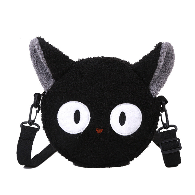 Women's Bag Autumn/Winter New Cute Doll Women's Shoulder Bag Fashionable and Stylish Crossbody Plush Small Round Bag Student Bag - V.I.P Digital Presence