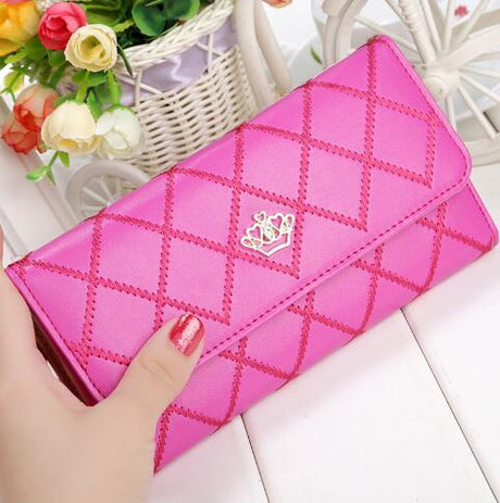 Womens Wallets and Purses Plaid PU Leather Long Wallet Hasp Phone Bag Money Coin Pocket Card Holder Female Wallets Purse - V.I.P Digital Presence