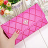 Womens Wallets and Purses Plaid PU Leather Long Wallet Hasp Phone Bag Money Coin Pocket Card Holder Female Wallets Purse - V.I.P Digital Presence